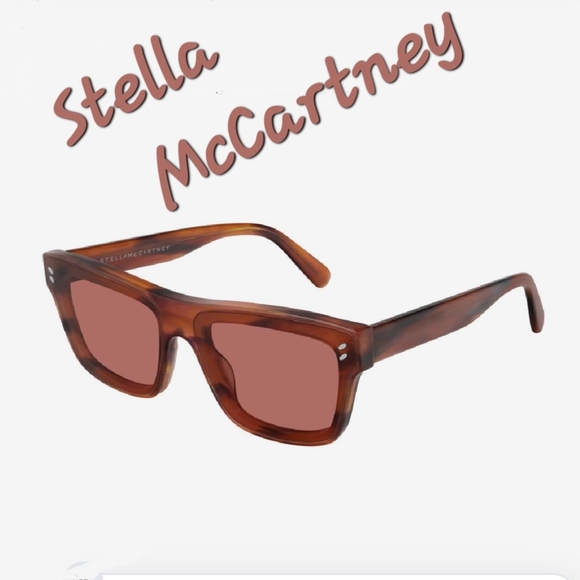 Stella McCartney Accessories - NWT HAVANA ORANGE STELLA McCARTNEY SC0197S 004 SQUARE SUNGLASSESS. ☆